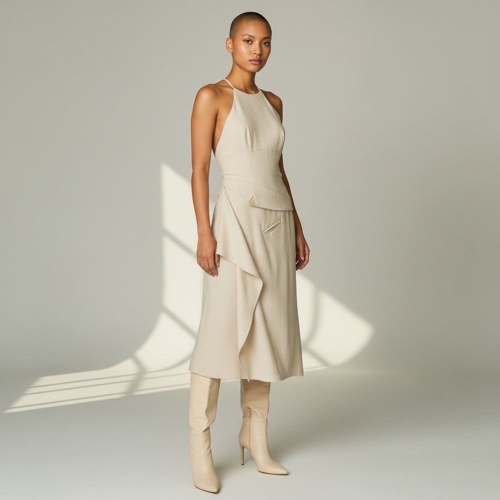 Dress deconstructed suit modern cocktail innovative Avant garde size small - Picture 2 of 16